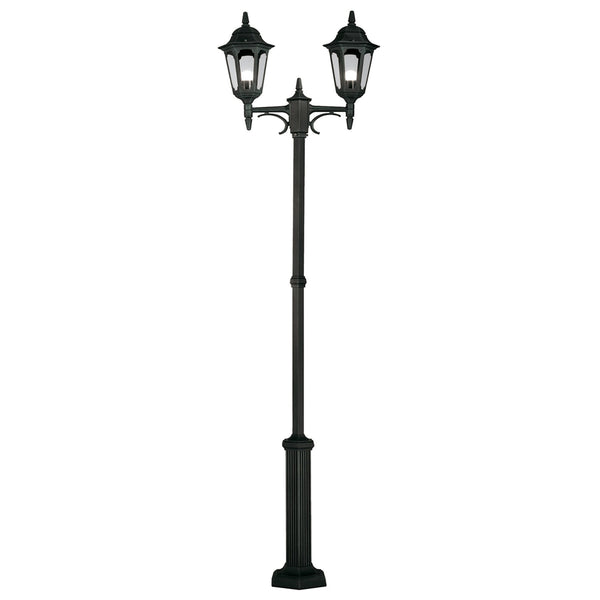 Parish 2 Light Twin Lamp Post in Black