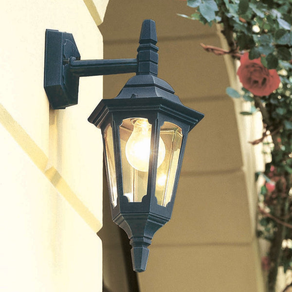 Parish Mini 1 Light Down Wall Lantern in Black