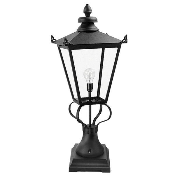 Wilmslow Pedestal Lantern in Black