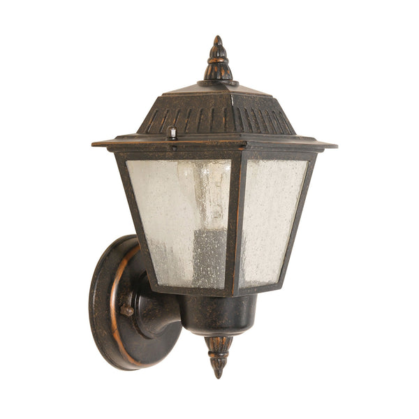 Highnam 1 Light Wall Lantern in Weathered Bronze