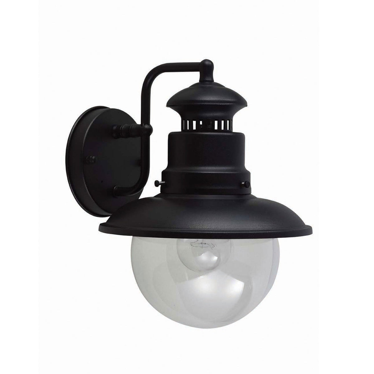 Shipston 1 Light Wall Lantern in Black