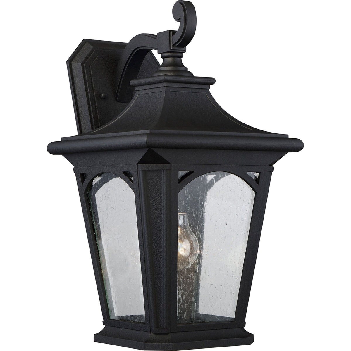 Bedford 1 Light Large Wall Lantern in Mystic Black