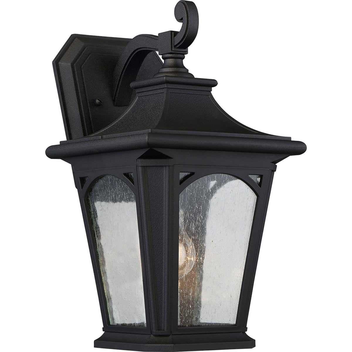 Bedford 1 Light Medium Wall Lantern in Mystic Black