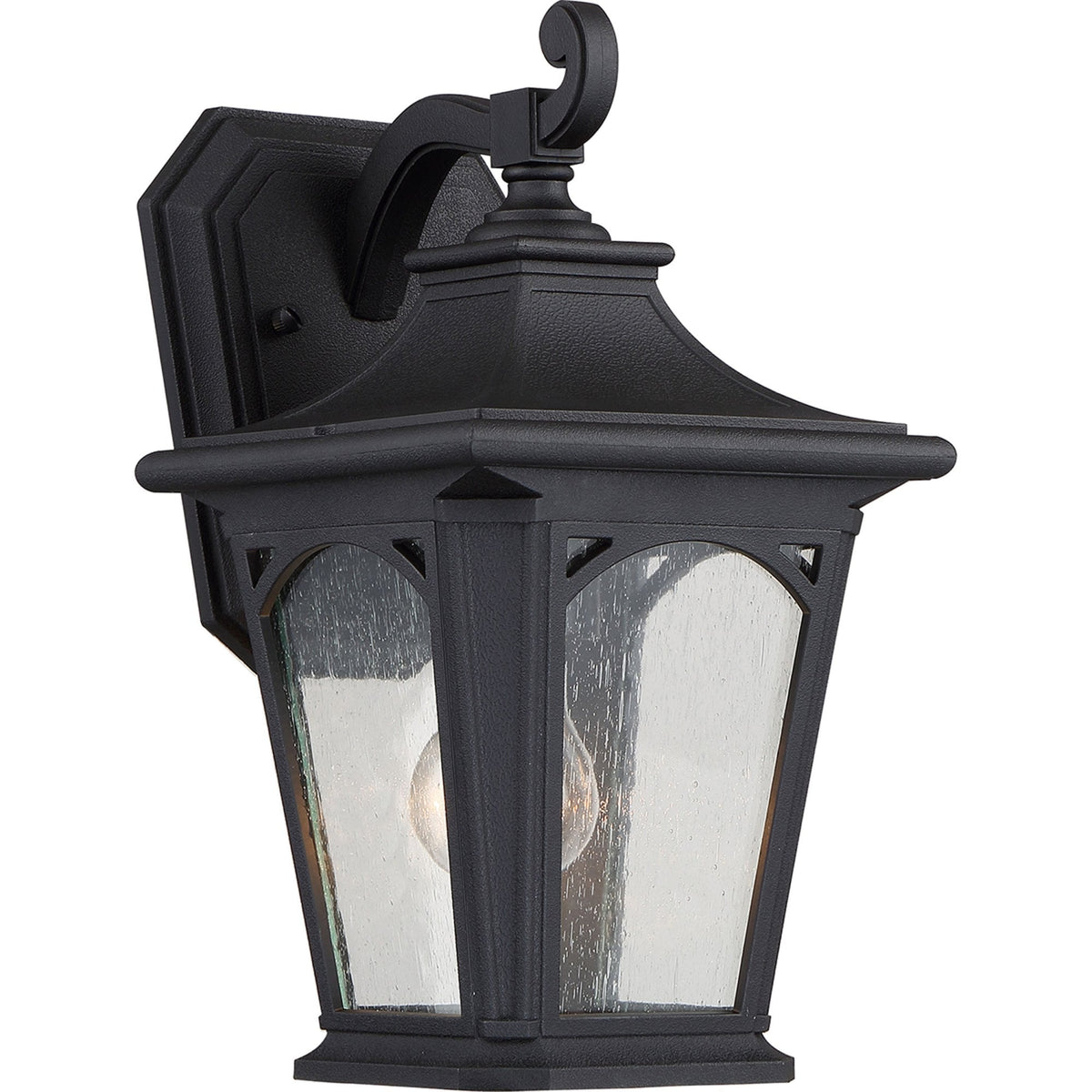 Bedford 1 Light Small Wall Lantern in Mystic Black