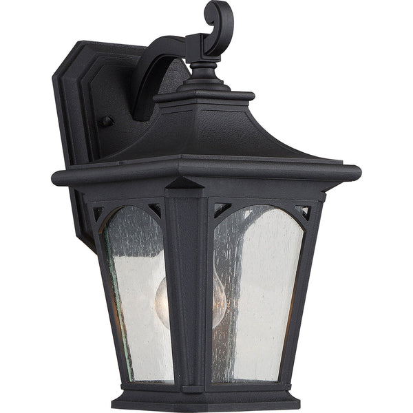 Bedford 1 Light Small Wall Lantern in Mystic Black