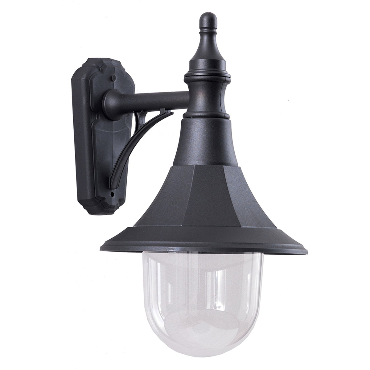 Shannon 1 Light Down Wall Lantern in Black