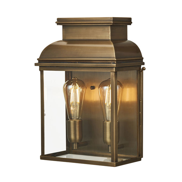 Old Bailey Solid Brass 2 Light Large Wall Lantern