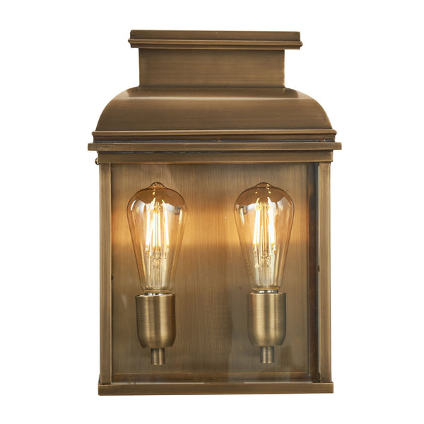 Old Bailey Solid Brass 2 Light Large Wall Lantern