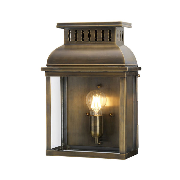 Westminster Solid Brass Wall Lantern in Brass