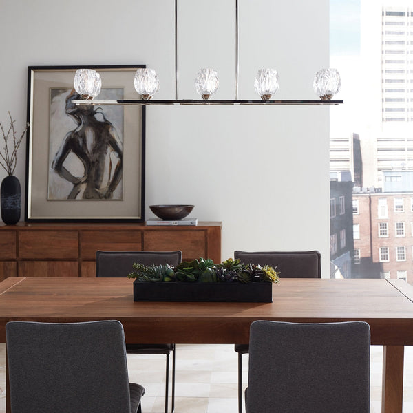 Rubin 10 Light Island Chandelier in Polished Nickel