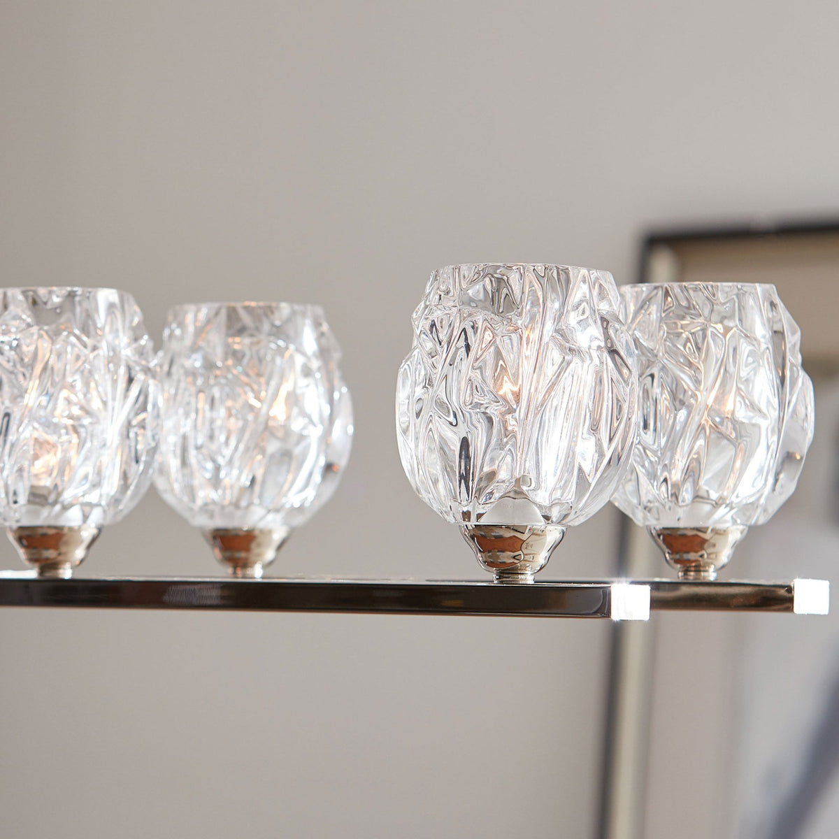 Rubin 10 Light Island Chandelier in Polished Nickel