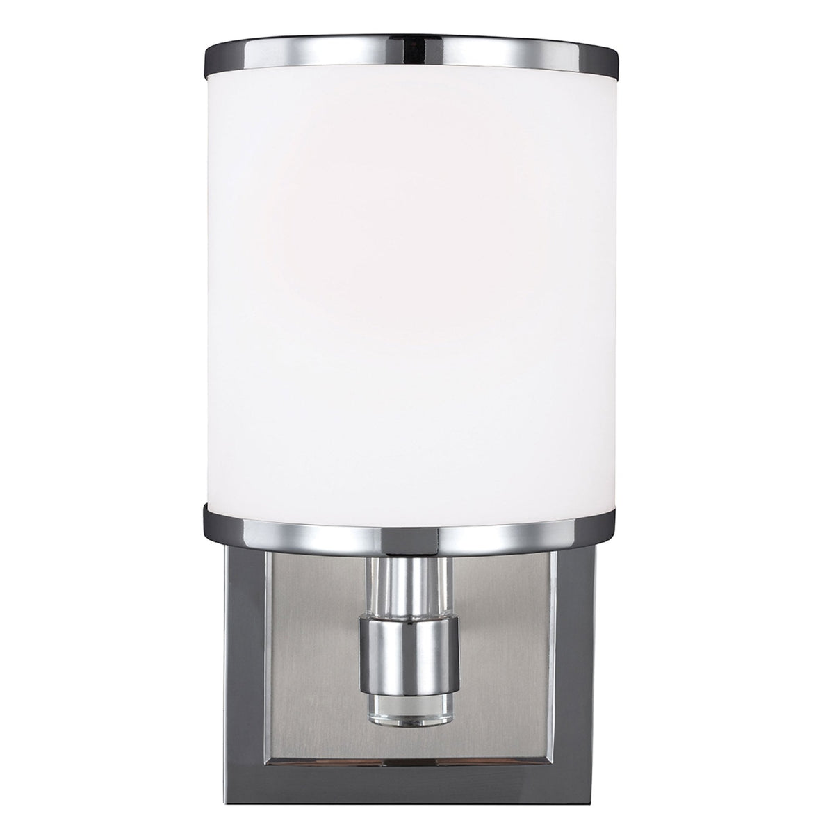 Prospect Park Wall Light in Satin Nickel & Chrome
