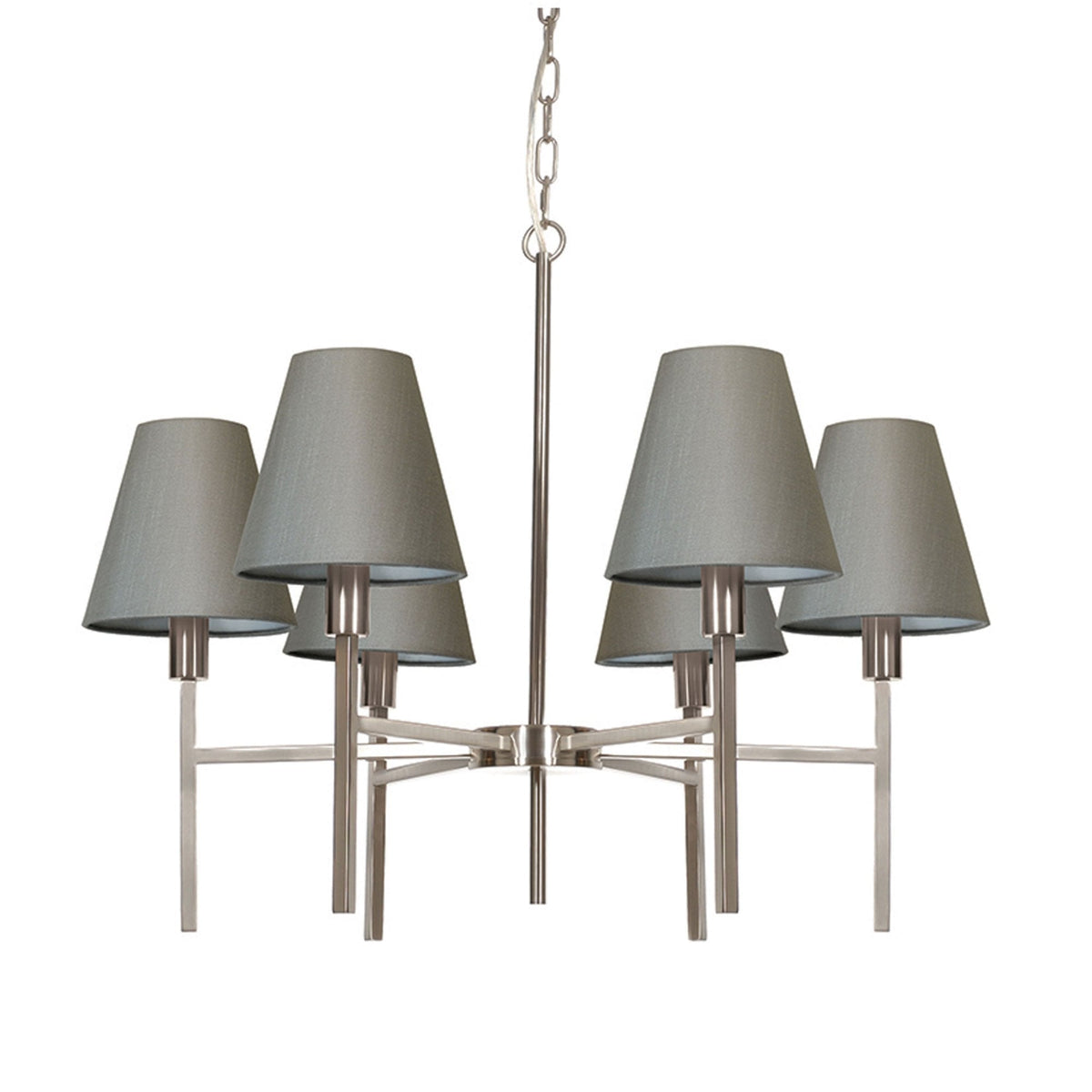 Lucerne 6 Light Chandelier in Brushed Nickel