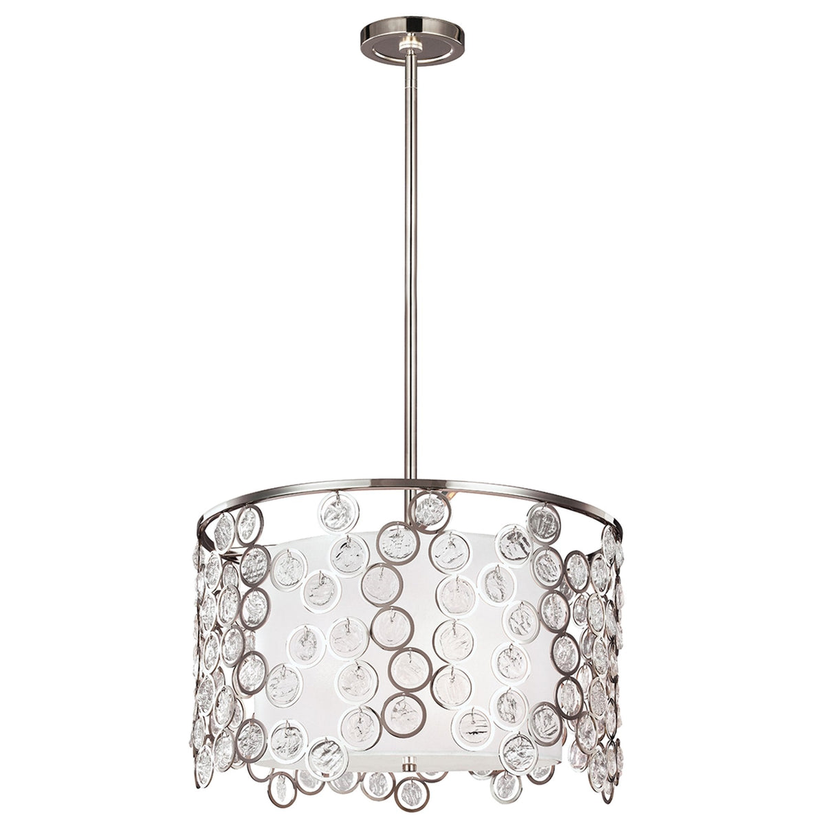 Lexi Pendant with White Shade & Polished Nickel Finish