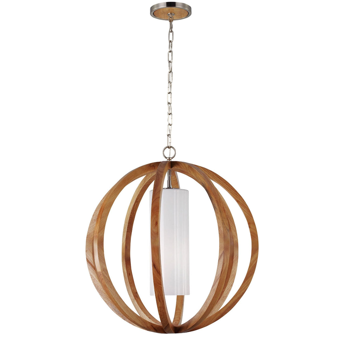 Allier Large Pendant in Light Oak Wood