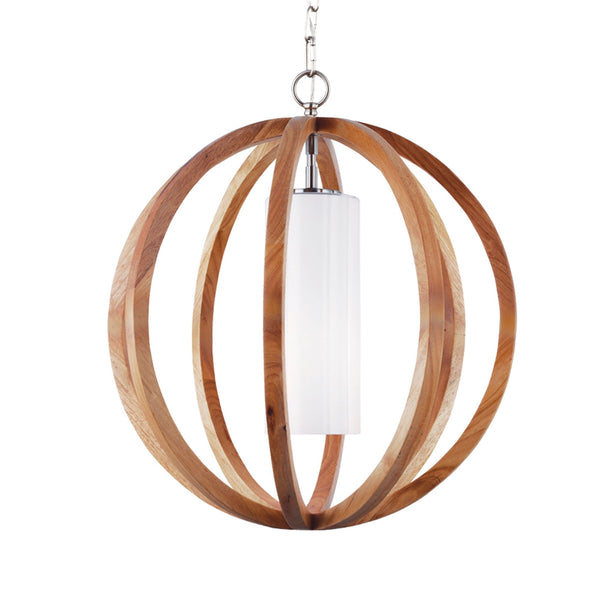 Allier Small Pendant in Light Oak Wood