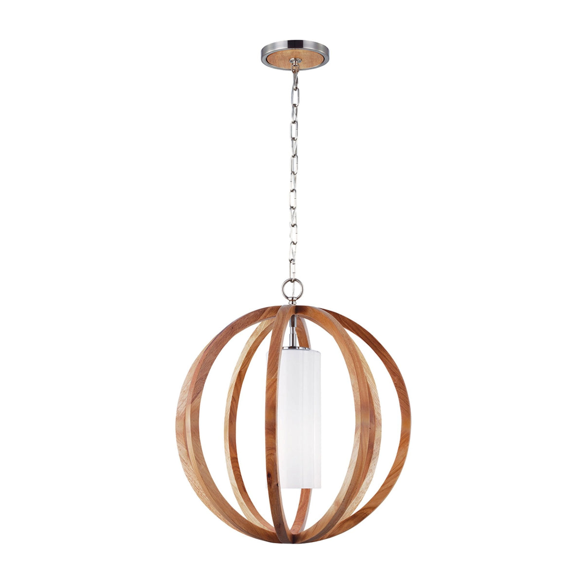 Allier Small Pendant in Light Oak Wood