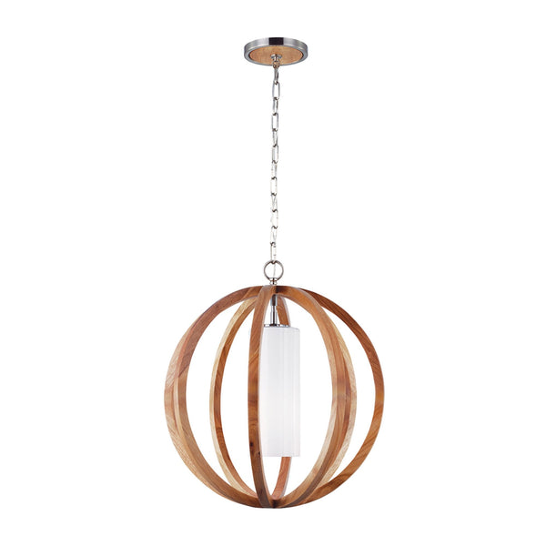 Allier Small Pendant in Light Oak Wood