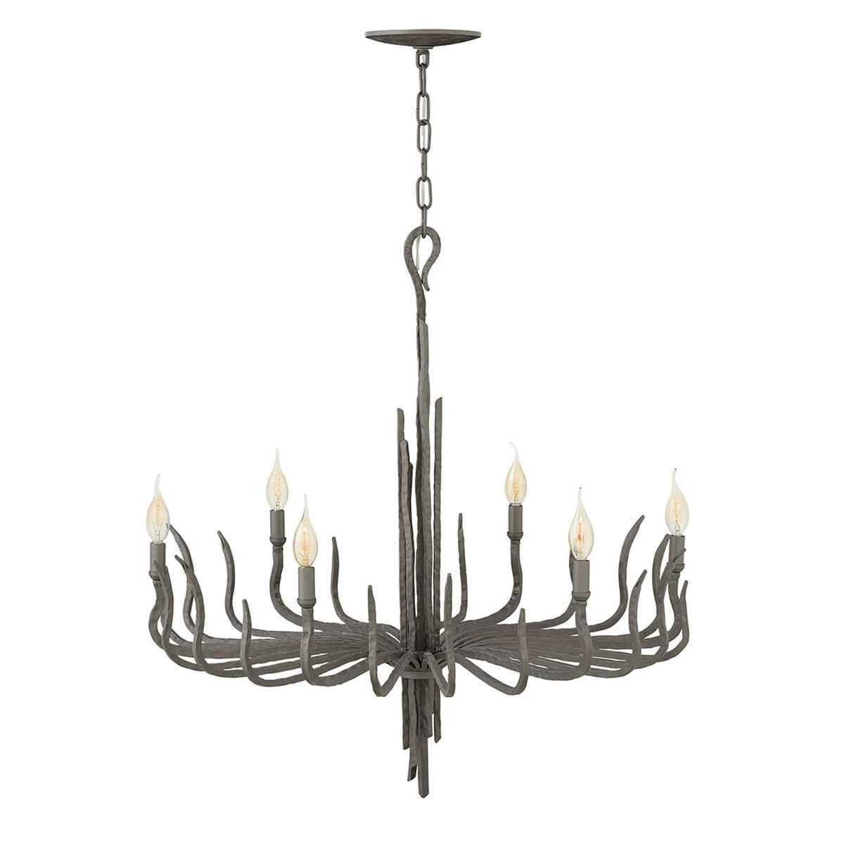 Spyre Six Light Chandelier in Metallic Matte Bronze