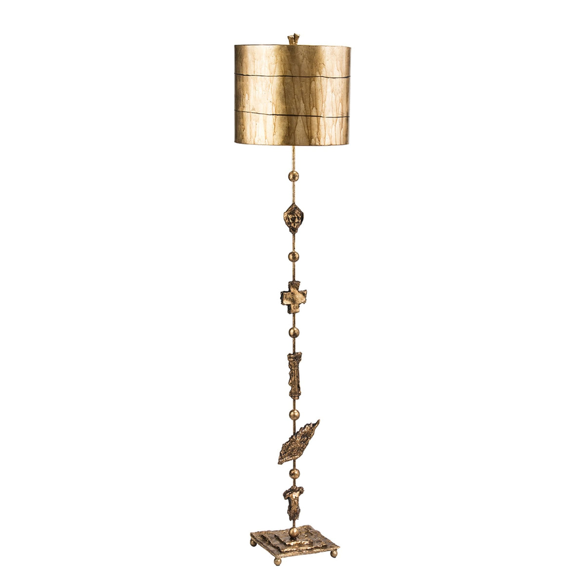 Fragment Floor Lamp in Glazed Gold Leaf