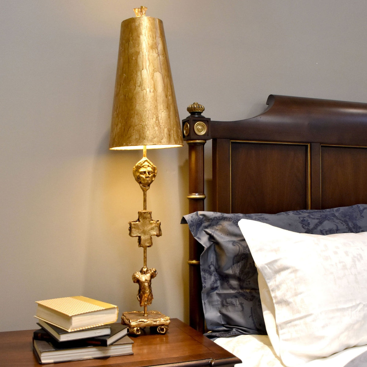 Fragment Table Lamp in Glazed Gold Leaf