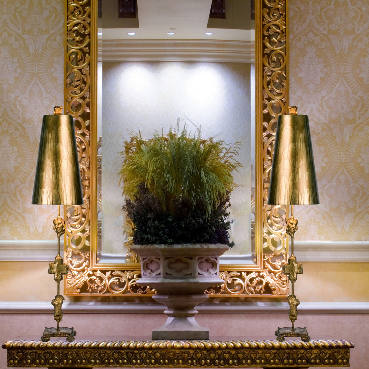 Fragment Table Lamp in Glazed Gold Leaf