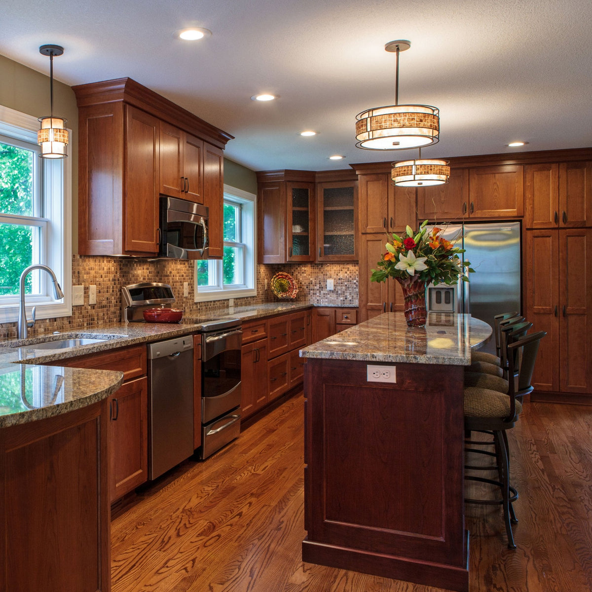 Laguna Large Pendant Light in Renaissance Copper