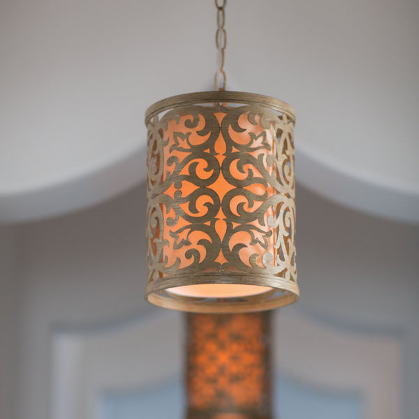 Carabel Mini Pendant in Brushed Champagne