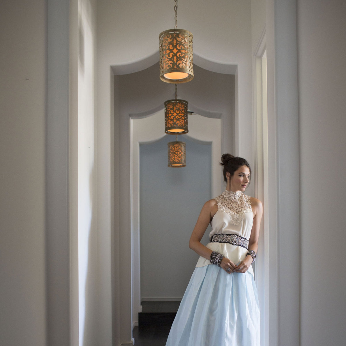 Carabel Mini Pendant in Brushed Champagne