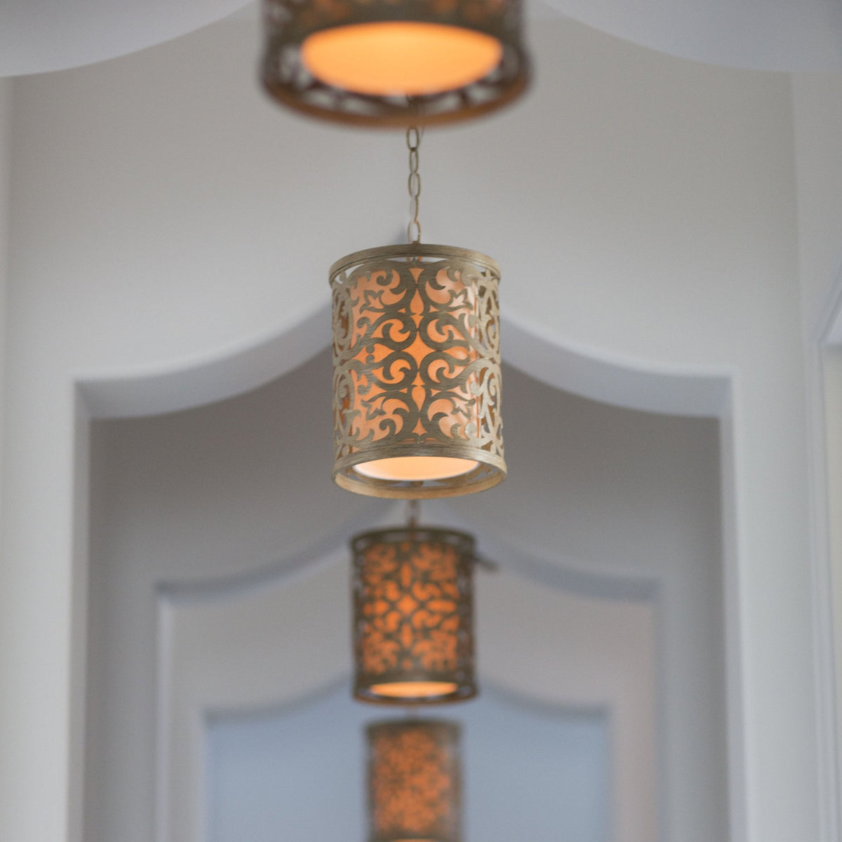 Carabel Mini Pendant in Brushed Champagne