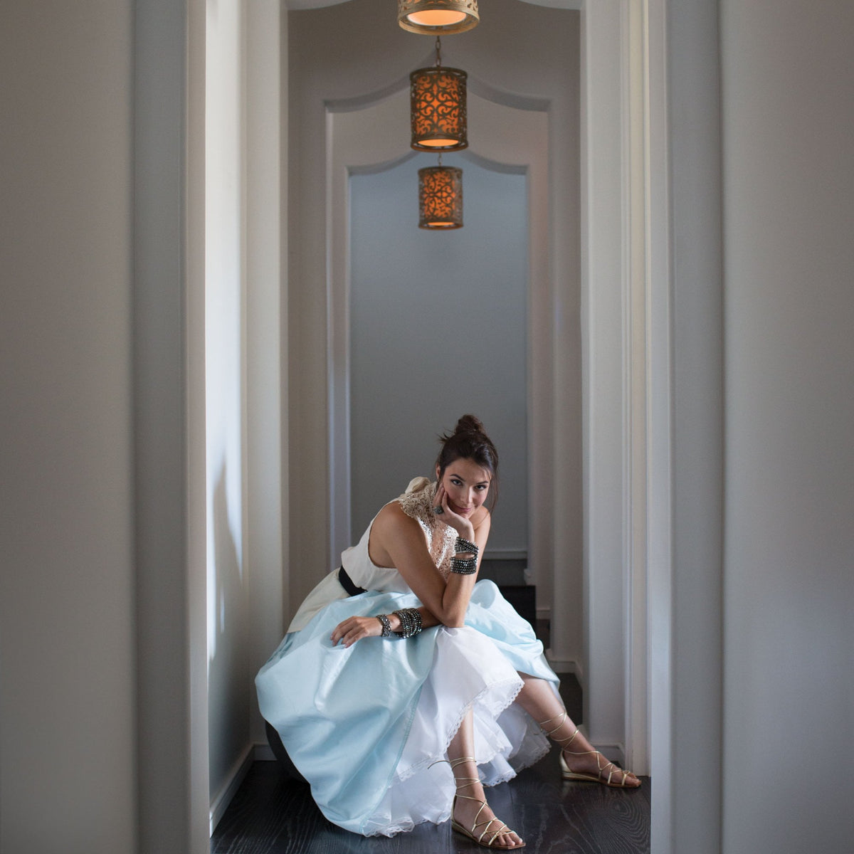 Carabel Mini Pendant in Brushed Champagne