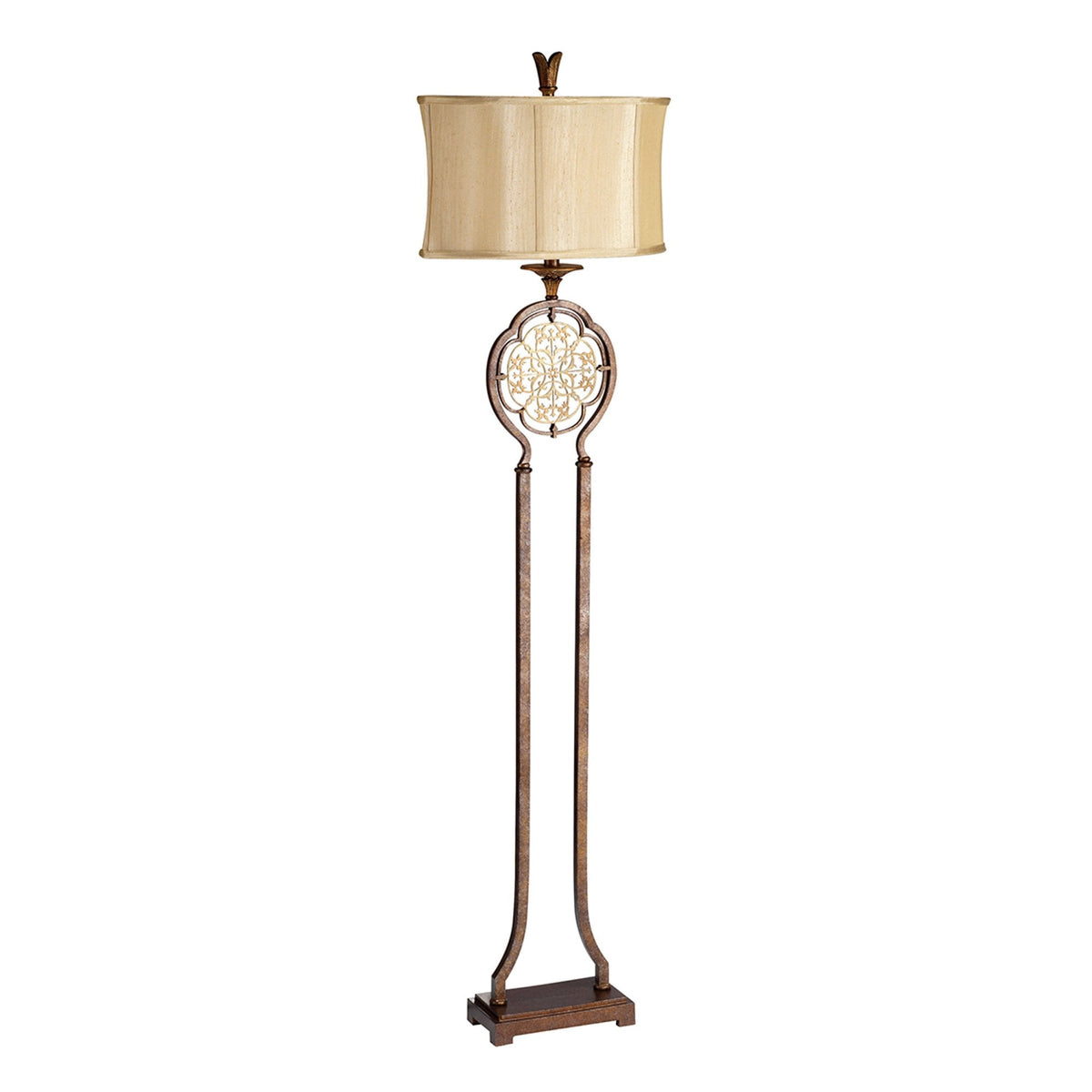 Marcella Floor Lamp in British Bronze & Oxidised Bronze