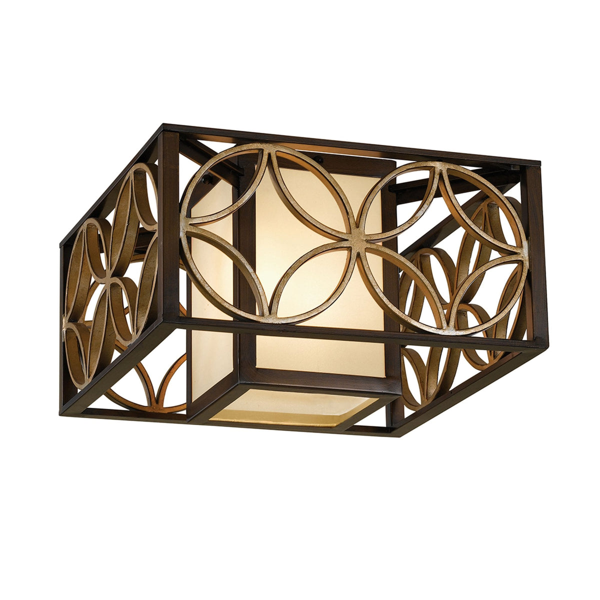 Remy Flush Mount Light in Bronze and Gold