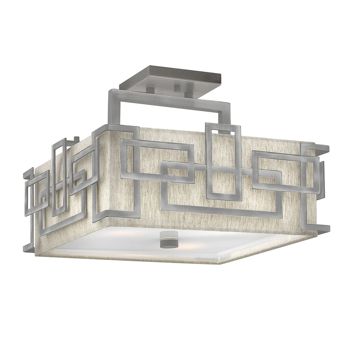 Lanza Semi Flush Mount in Antique Nickel