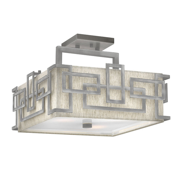 Lanza Semi Flush Mount in Antique Nickel