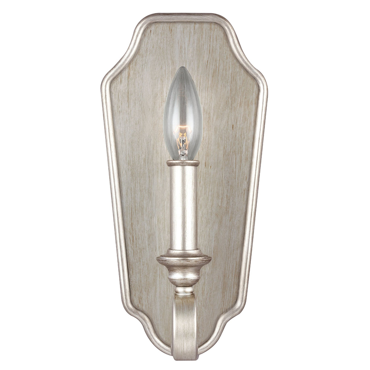 DeWitt Single Wall Light in Sunrise Silver