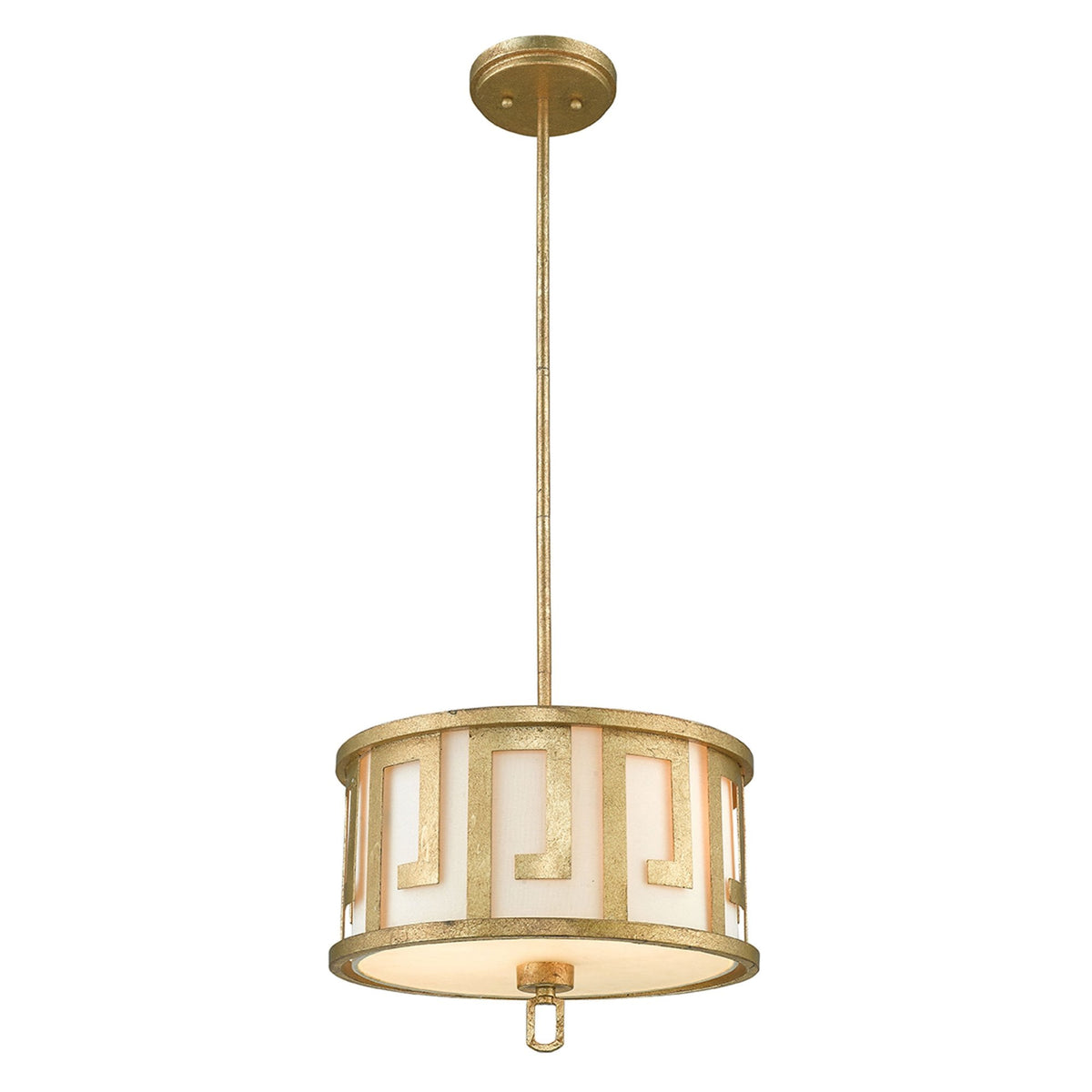 Lemuria Duo-Mount Medium Pendant in Distressed Gold