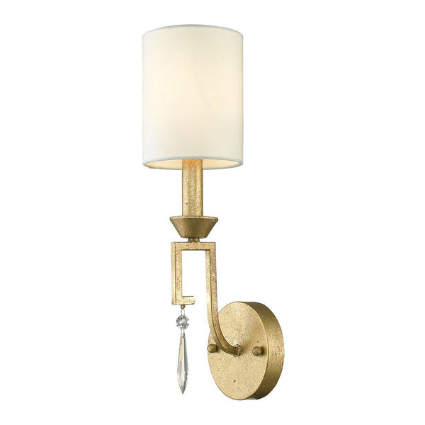 Lemuria Single Wall Light in Distressed Gold