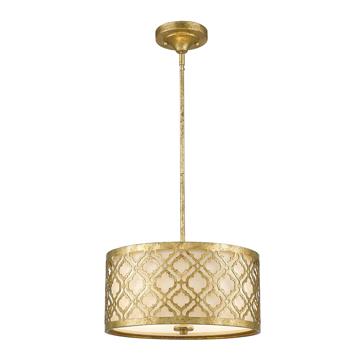 Arabella Duo-Mount Medium Pendant in Distressed Gold