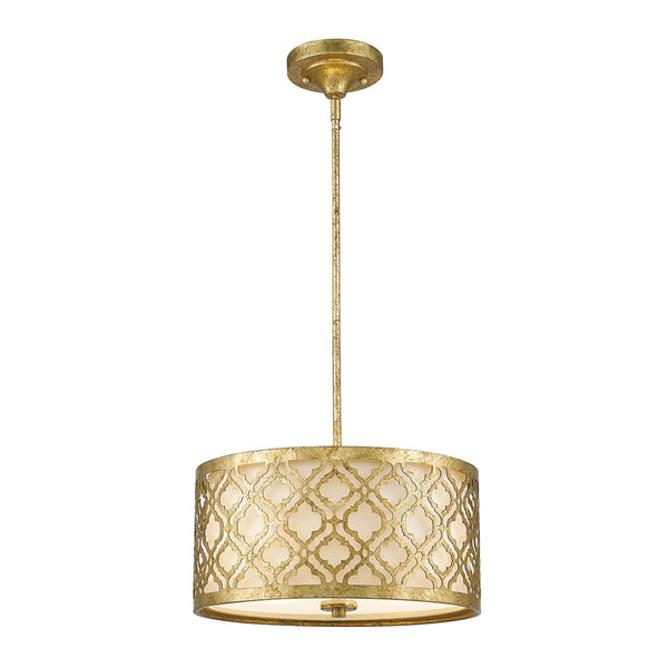 Arabella Duo-Mount Medium Pendant in Distressed Gold