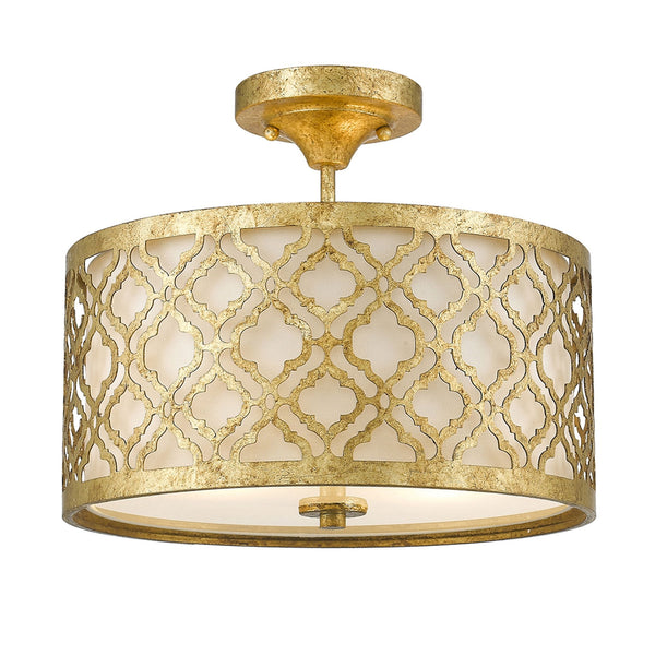 Arabella Duo-Mount Medium Pendant in Distressed Gold