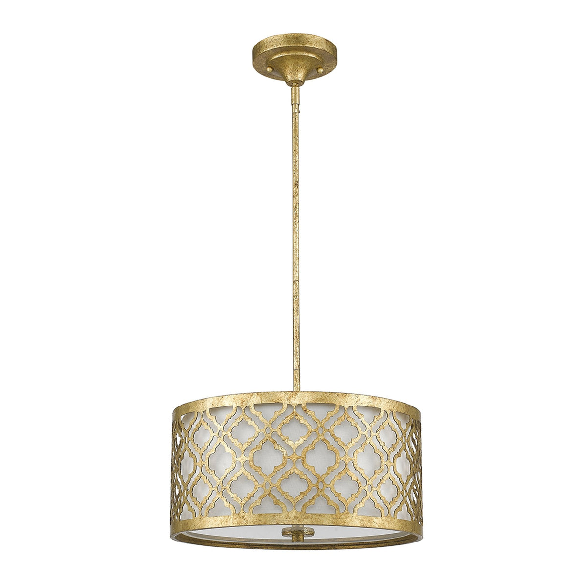 Arabella Duo-Mount Medium Pendant in Distressed Gold