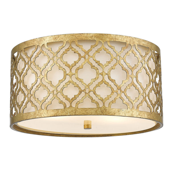 Arabella Flush Mount in Distressed Gold