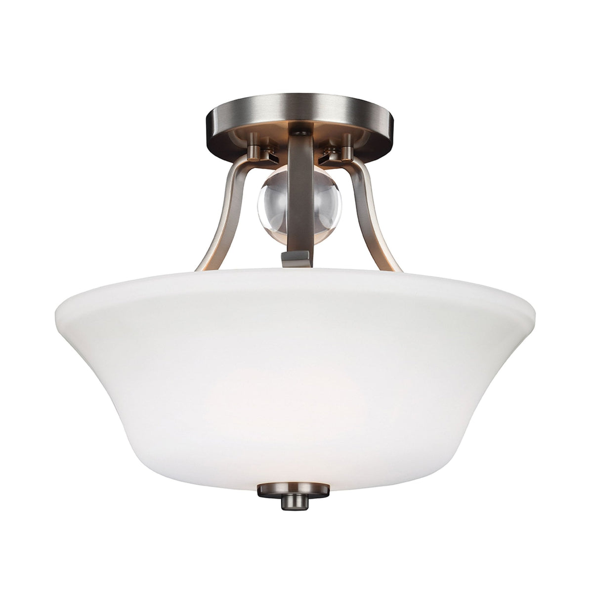 Evington 2 Light Semi-Flush in Satin Nickel
