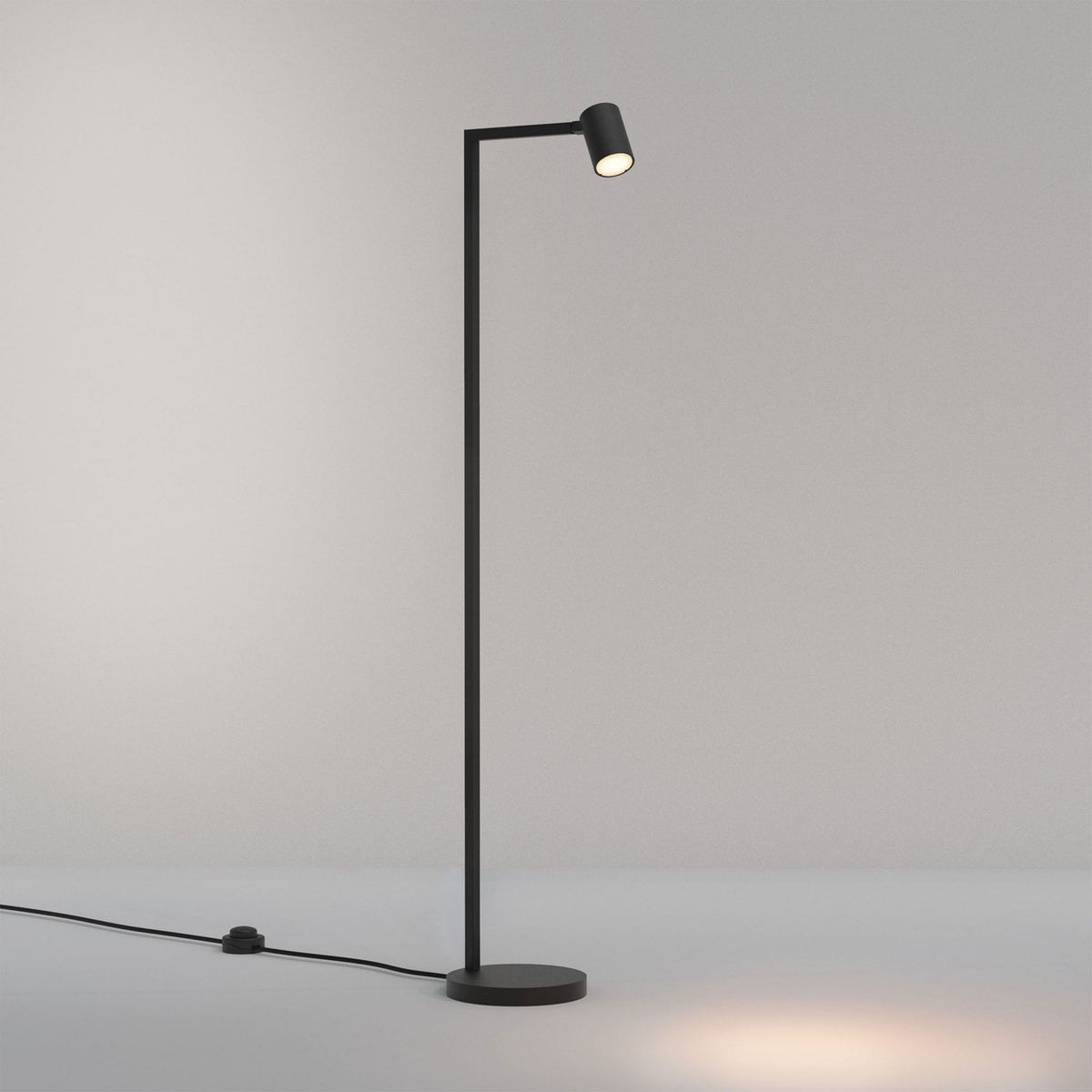 Ascoli Floor Lamp Switched in Matt Black