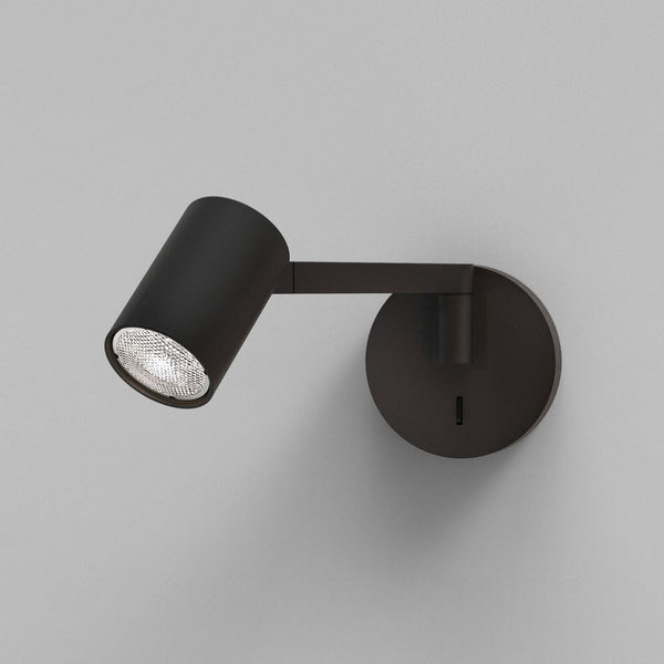 Ascoli Swing Arm Switched Spotlight Wall Light in Black