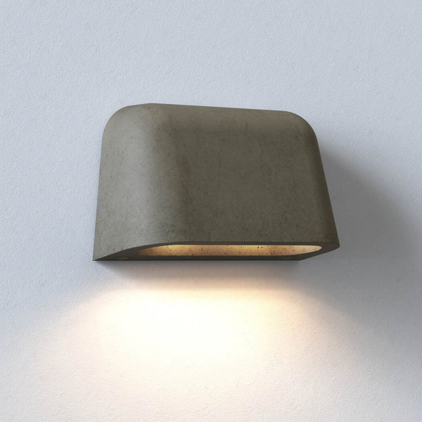 Mast Twin Exterior Coastal Wall Light in Concrete