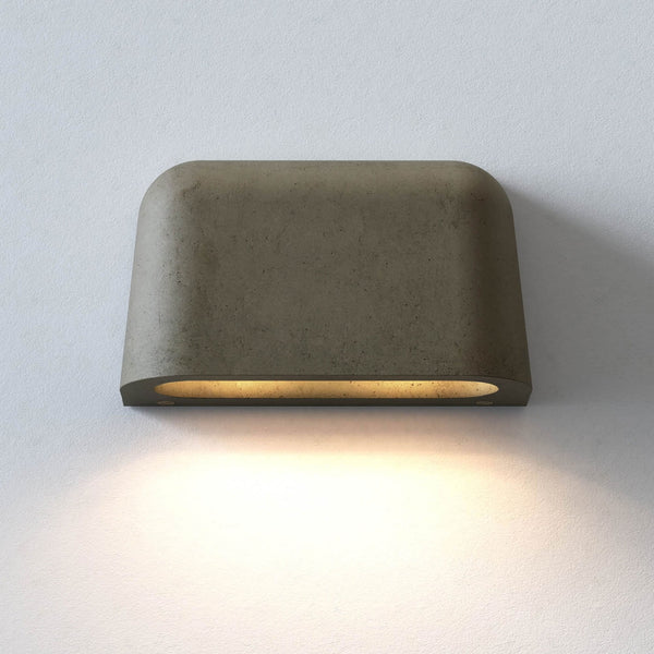Mast Twin Exterior Coastal Wall Light in Concrete