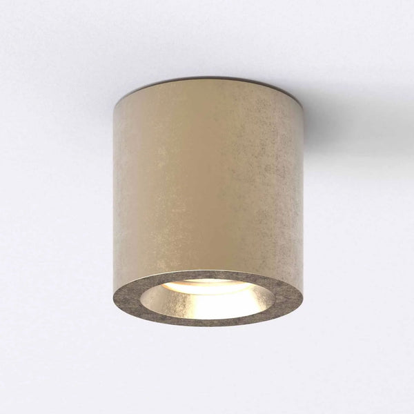 Kos Round Surface Mounted Downlight in Solid Brass