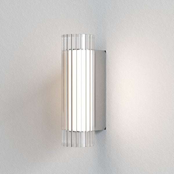 io 265 LED IP44 Wall Light in Polished Chrome